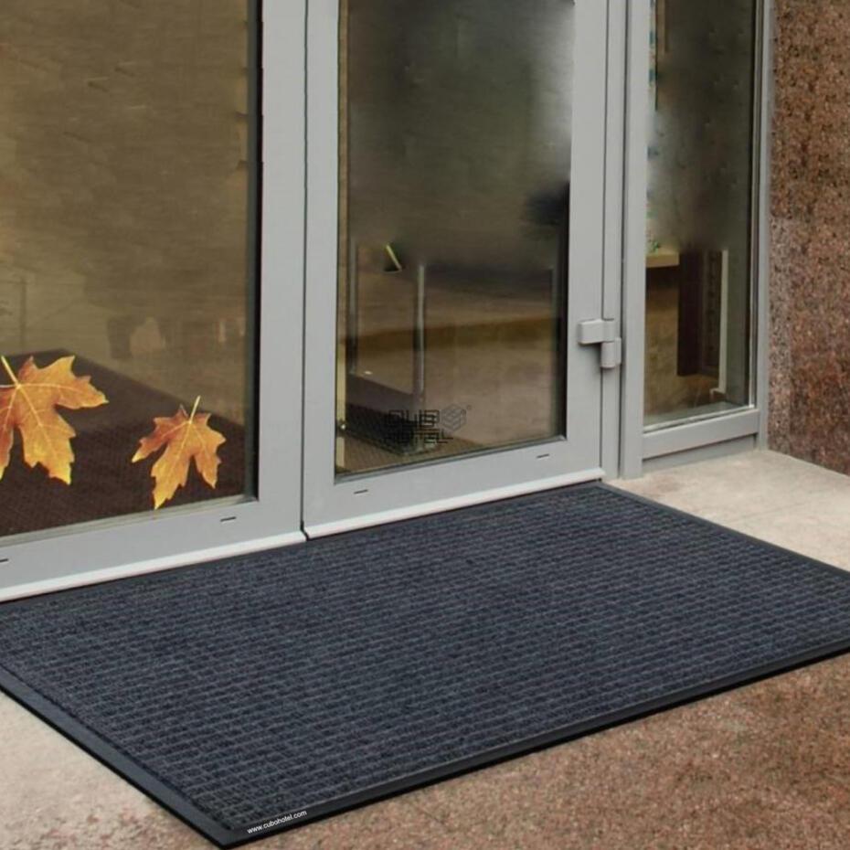 Tapete Entrada Borracha e têxtil 60x90 cm  CuboHotel WH
